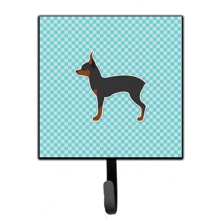 Jensendistributionservices Toy Fox Terrier Checkerboard Blue Leash or Key Holder MI2087095